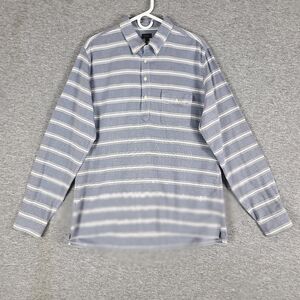 J. Crew Blue and White Striped Casual Button-Down Shirt